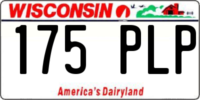WI license plate 175PLP