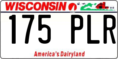 WI license plate 175PLR