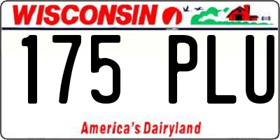WI license plate 175PLU