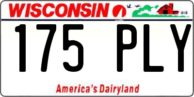 WI license plate 175PLY