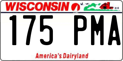 WI license plate 175PMA