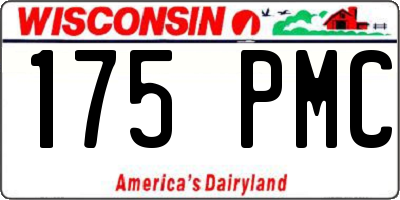 WI license plate 175PMC