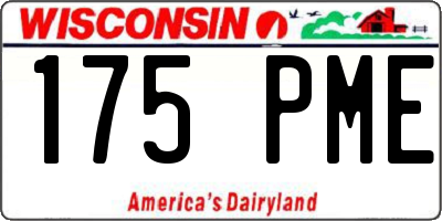 WI license plate 175PME