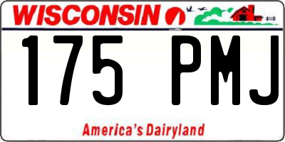 WI license plate 175PMJ