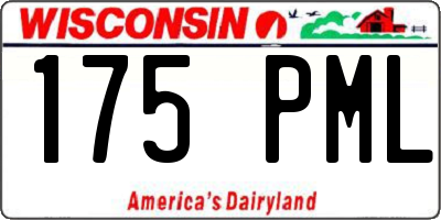 WI license plate 175PML