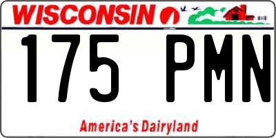 WI license plate 175PMN