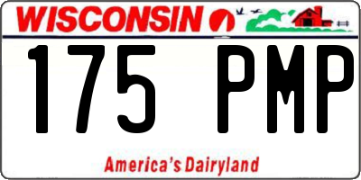 WI license plate 175PMP