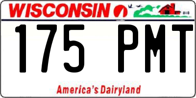 WI license plate 175PMT
