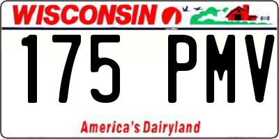 WI license plate 175PMV