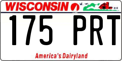 WI license plate 175PRT
