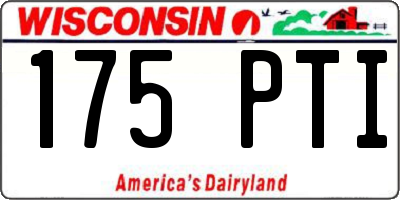 WI license plate 175PTI