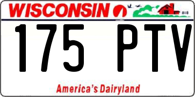 WI license plate 175PTV