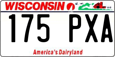 WI license plate 175PXA