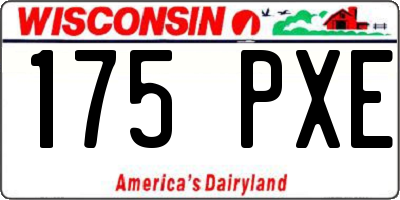 WI license plate 175PXE