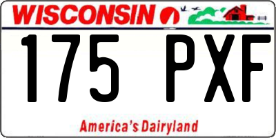 WI license plate 175PXF