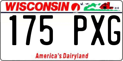 WI license plate 175PXG