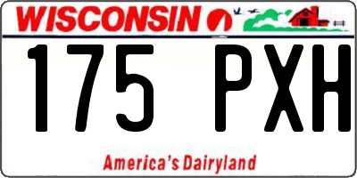 WI license plate 175PXH