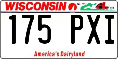 WI license plate 175PXI