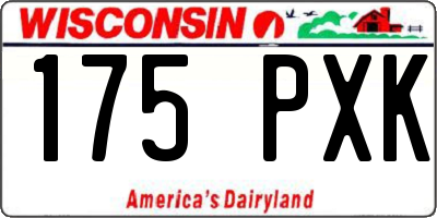 WI license plate 175PXK