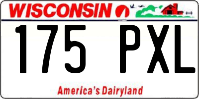 WI license plate 175PXL