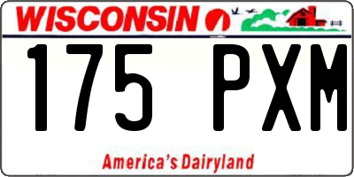 WI license plate 175PXM