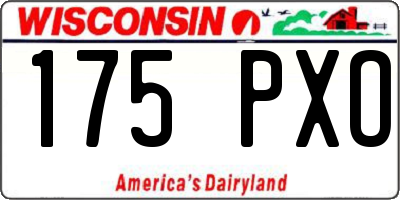 WI license plate 175PXO