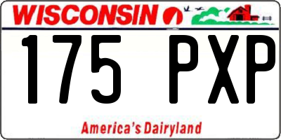 WI license plate 175PXP