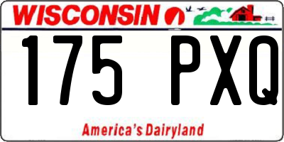 WI license plate 175PXQ