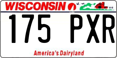 WI license plate 175PXR