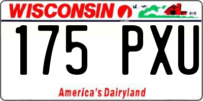 WI license plate 175PXU