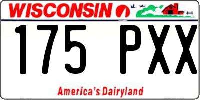 WI license plate 175PXX