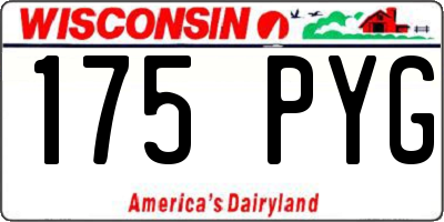 WI license plate 175PYG