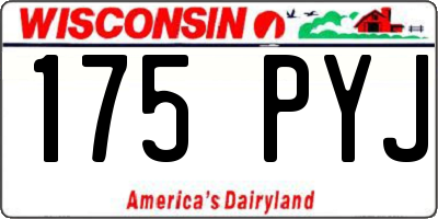 WI license plate 175PYJ