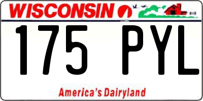 WI license plate 175PYL