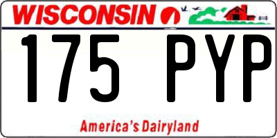 WI license plate 175PYP