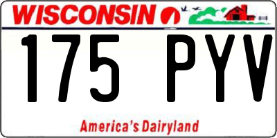 WI license plate 175PYV