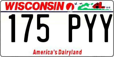 WI license plate 175PYY