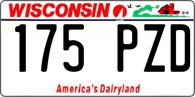 WI license plate 175PZD