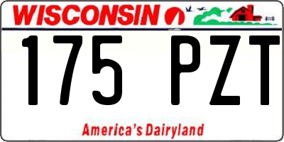 WI license plate 175PZT