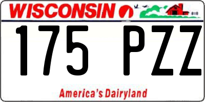 WI license plate 175PZZ