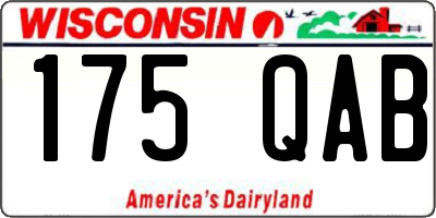 WI license plate 175QAB