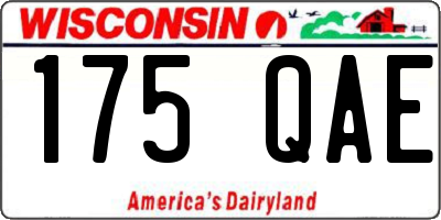 WI license plate 175QAE