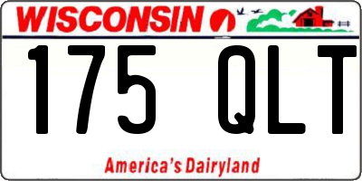 WI license plate 175QLT