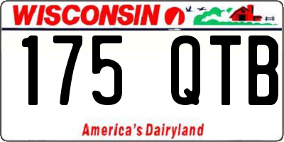 WI license plate 175QTB