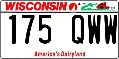 WI license plate 175QWW