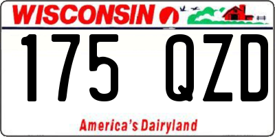 WI license plate 175QZD