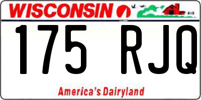 WI license plate 175RJQ