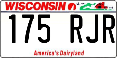 WI license plate 175RJR