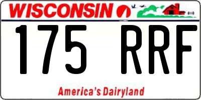 WI license plate 175RRF