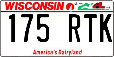 WI license plate 175RTK